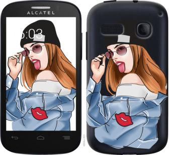 

Чехол Девушка v3 для Alcatel One Touch Pop C3 4033D 843315