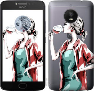 

Чохол Дівчина з келихом на Motorola Moto E4 Plus 841837