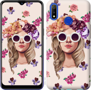

Чохол Дівчина з квітами v2 на Realme 3 920760
