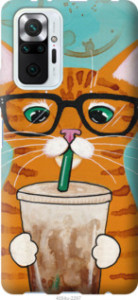 Чохол Зеленоокий кіт в окулярах на Xiaomi Redmi Note 10 Pro