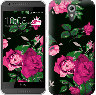 

Чехол Розы на черном фоне для HTC Desire 620 546896