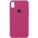 Чехол Silicone Case Full Protective (AA) для Apple iPhone X (5.8") / XS (5.8") (Бордовый / Maroon)
