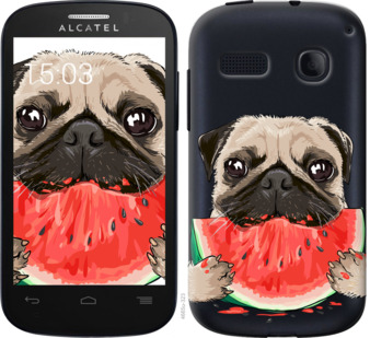 

Чохол Мопс і кавун на Alcatel One Touch Pop C3 4033D 844013