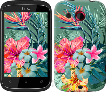 

Чохол Тропічні квіти v1 на HTC Desire C A320e 844929