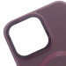 Фото Кожаный чехол Bonbon Leather Metal Style with Magnetic Safe для Apple iPhone 15 (6.1") (Бордовый / Plum) на vchehle.ua