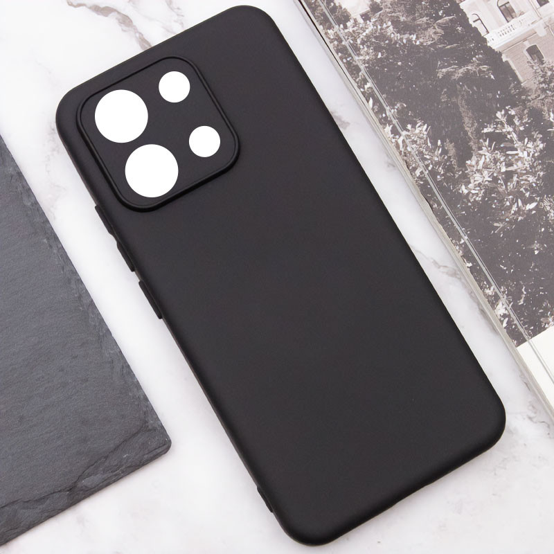 Фото Чохол TPU GETMAN Liquid Silk Full Camera на Xiaomi Redmi Note 13 Pro 4G (Чорний / Black) на vchehle.ua