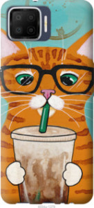 Чехол Зеленоглазый кот в очках для Oppo A73
