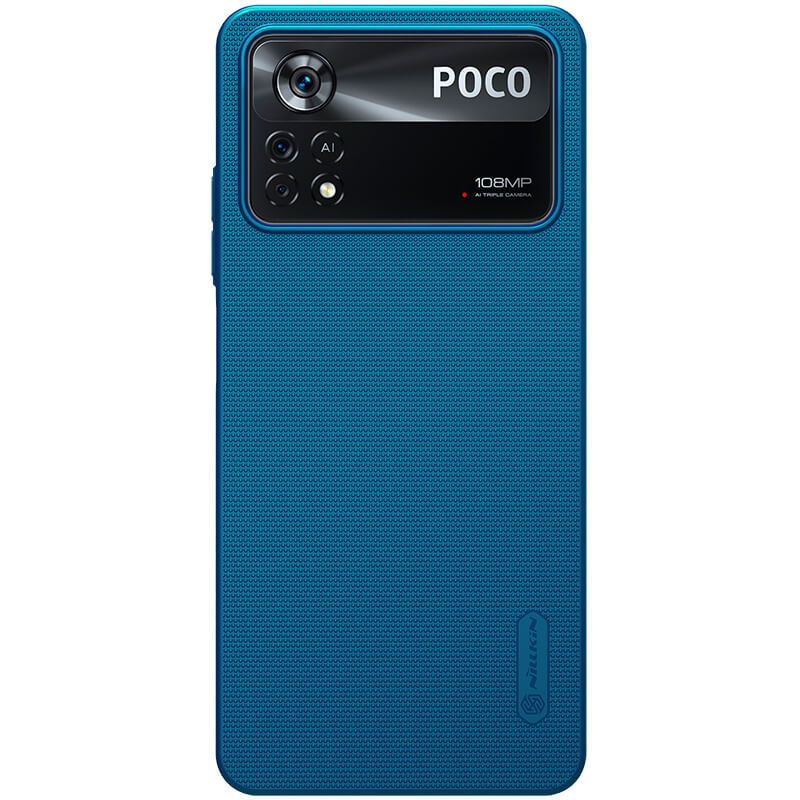 Чехол Nillkin Matte для Xiaomi Poco X4 Pro 5G (Бирюзовый / Peacock blue)