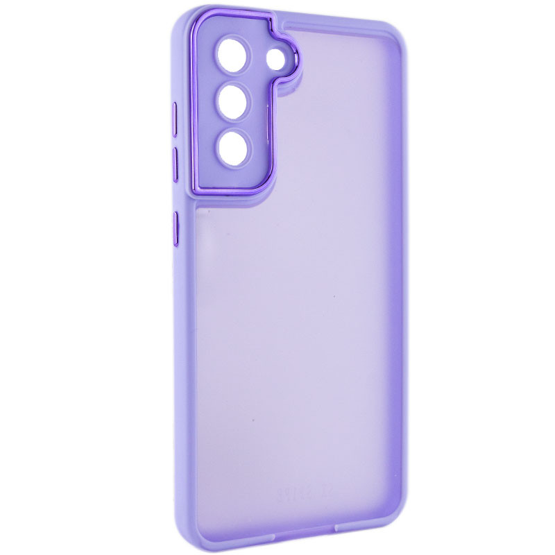 TPU+PC чохол Accent на Samsung Galaxy S21 FE (White / Purple)