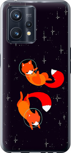 Чехол Лисички в космосе для Realme 9