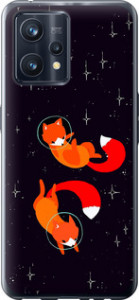 Чехол Лисички в космосе для Realme 9