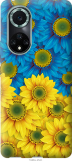 Чехол Жёлто-голубые цветы для Huawei Nova 9 Pro