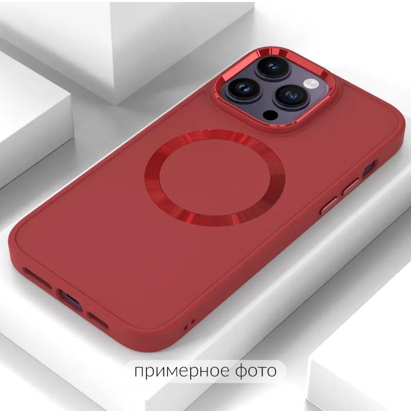 Фото TPU чохол Bonbon Metal Style with Magnetic safe на Apple iPhone 16 Pro (6.3") (Червоний / Red) на vchehle.ua