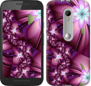 Чехол Цветочная мозаика для Motorola Moto G3