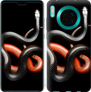 

Чохол Червоно-чорна змія на чорному тлі на Huawei Mate 30 Pro 876538