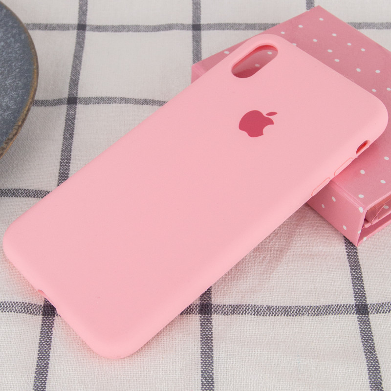 Фото Чехол Silicone Case Full Protective (AA) для Apple iPhone XS Max (6.5") (Розовый / Pink) на vchehle.ua