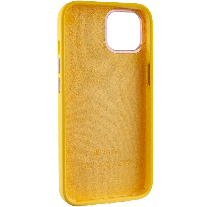 Заказать Чехол Silicone Case Metal Buttons (AA) для Apple iPhone 13 (6.1") (Желтый / Sunglow) на vchehle.ua