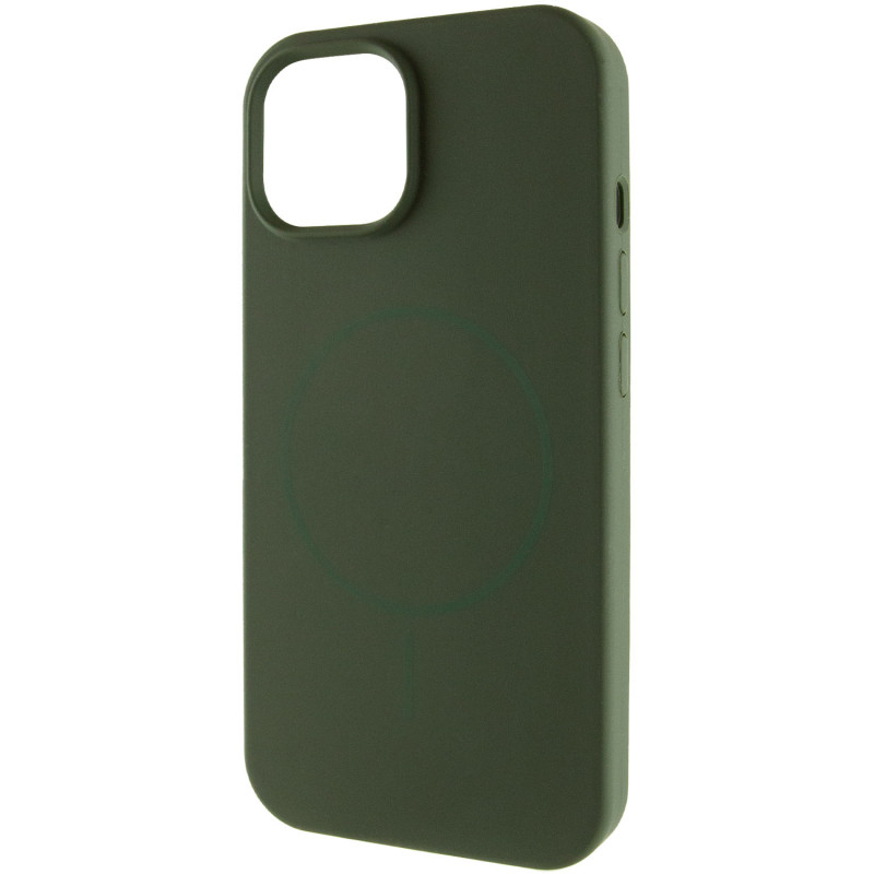 Чохол Silicone Case Full Protective (AA) NO LOGO with Magnetic Safe на Apple iPhone 12 Pro Max (6.7") (Зелений / Cyprus Green)