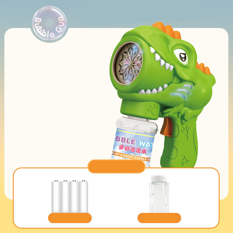 Фото Пистолет с мыльными пузырями H007 Dinosaur + bottle 50ml (Green) в магазине vchehle.ua