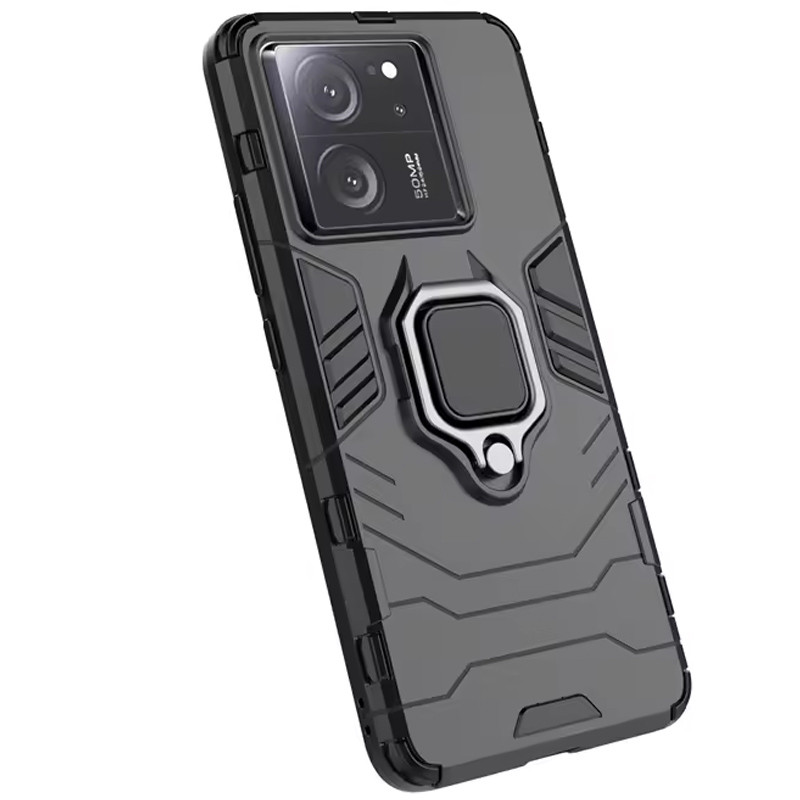 Фото Ударопрочный чехол Transformer Ring for Magnet для Xiaomi Redmi 13C / Poco C65 (Черный / Soul Black) в магазине vchehle.ua