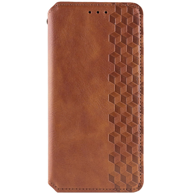 Кожаный чехол-книжка GETMAN Cubic (PU) для Samsung Galaxy A24 4G (Коричневый)