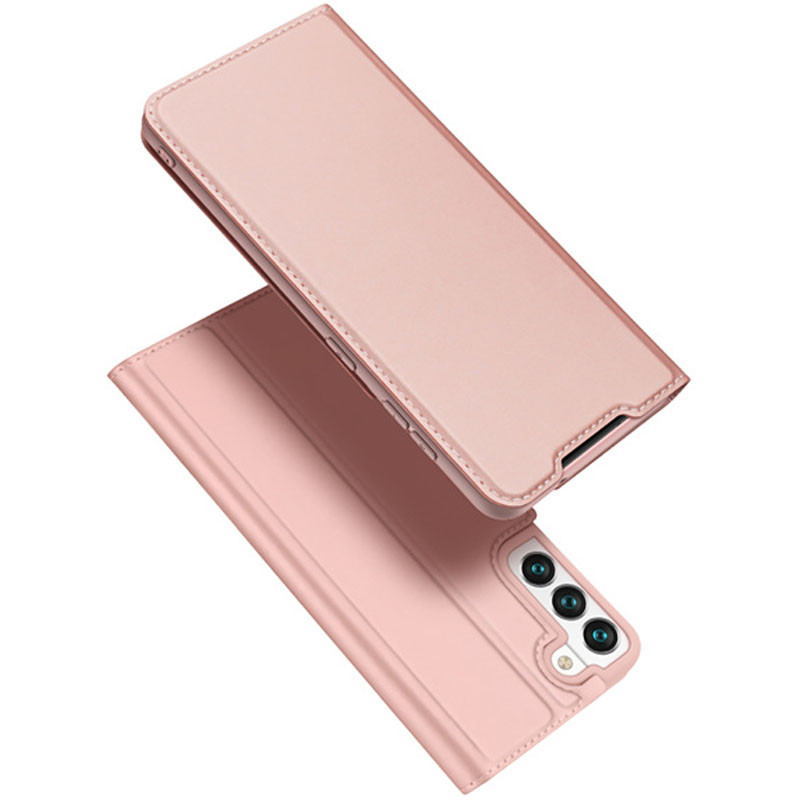 Чехол-книжка Dux Ducis с карманом для визиток для Samsung Galaxy S22+ (Rose Gold)