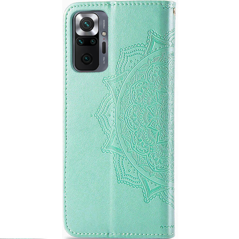 Кожаный чехол (книжка) Art Case с визитницей для Xiaomi Redmi Note 10 Pro / 10 Pro Max (Бирюзовый) в магазине vchehle.ua