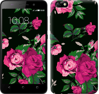 

Чохол Троянди на чорному тлі на Huawei Nova 2S 607388