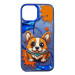 TPU+PC чехол TakiTaki Graffiti magic glow для Apple iPhone 13 Pro Max (6.7") (Corgi dog / Blue)