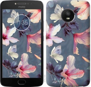 Чехол Нарисованные цветы для Motorola Moto G7 Power