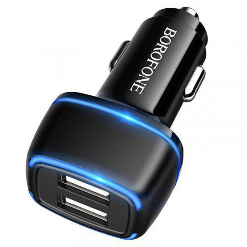 Фото АЗУ Borofone BZ14 Max (2USB/2.4A) + Lightning (Черный) на vchehle.ua