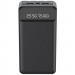 Портативний ЗП Power Bank XO PR164 with cable Micro/Type-C/Lightning 30000 mAh (Black)