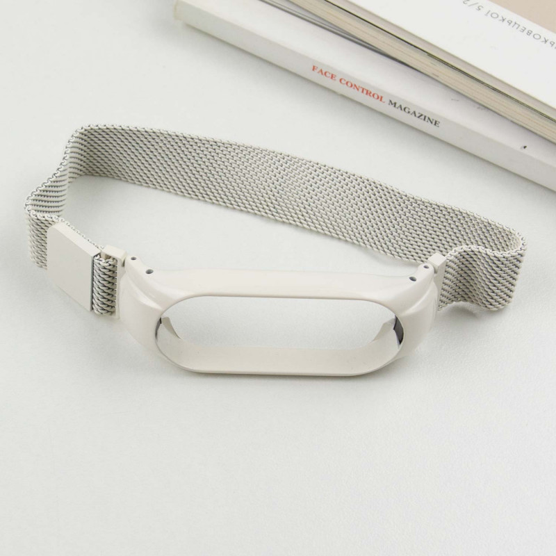 Фото Ремінець Milanese Loop Design для Xiaomi Mi Band 7 (White) в маназині vchehle.ua
