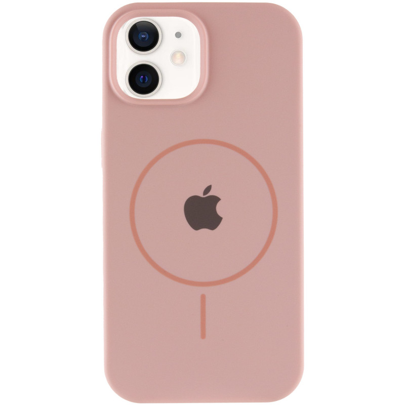 Фото Чехол Silicone Case Full Protective (AA) with Magnetic Safe для Apple iPhone 11 (6.1") (Розовый / Pink Sand) на vchehle.ua