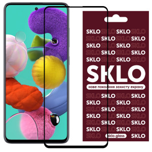 Защитное стекло SKLO 3D (full glue) для Samsung Galaxy A51