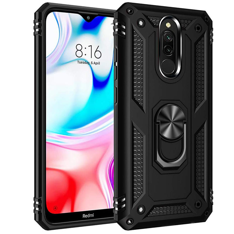 Ударостійкий чохол Serge Ring for Magnet на Xiaomi Redmi 8 / 8a (Чорний)