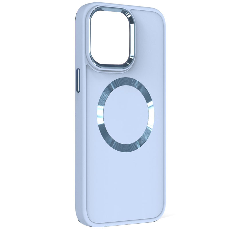 TPU чохол Bonbon Metal Style with Magnetic safe на Apple iPhone 14 (6.1") (Блакитний / Mist Blue)