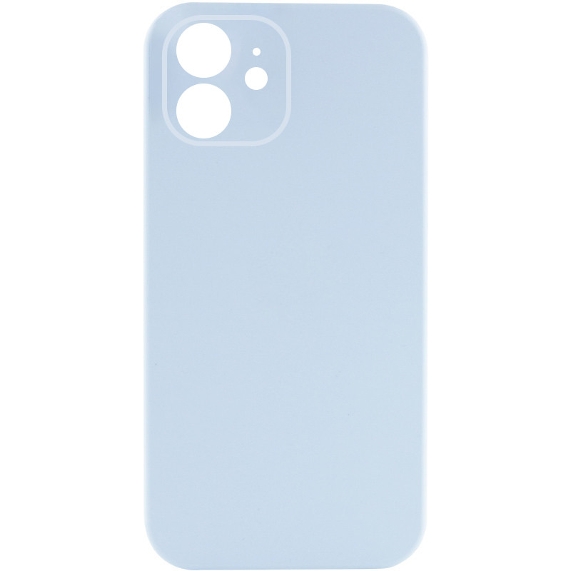 Чехол Silicone Case Full Camera Protective (AA) NO LOGO для Apple iPhone 12 (6.1") (Голубой / Sweet Blue)