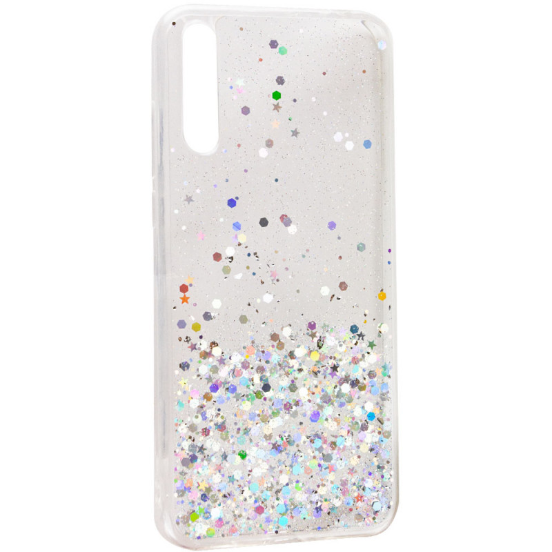 TPU чехол Star Glitter для Huawei Y8p (2020) / P Smart S (Прозрачный)