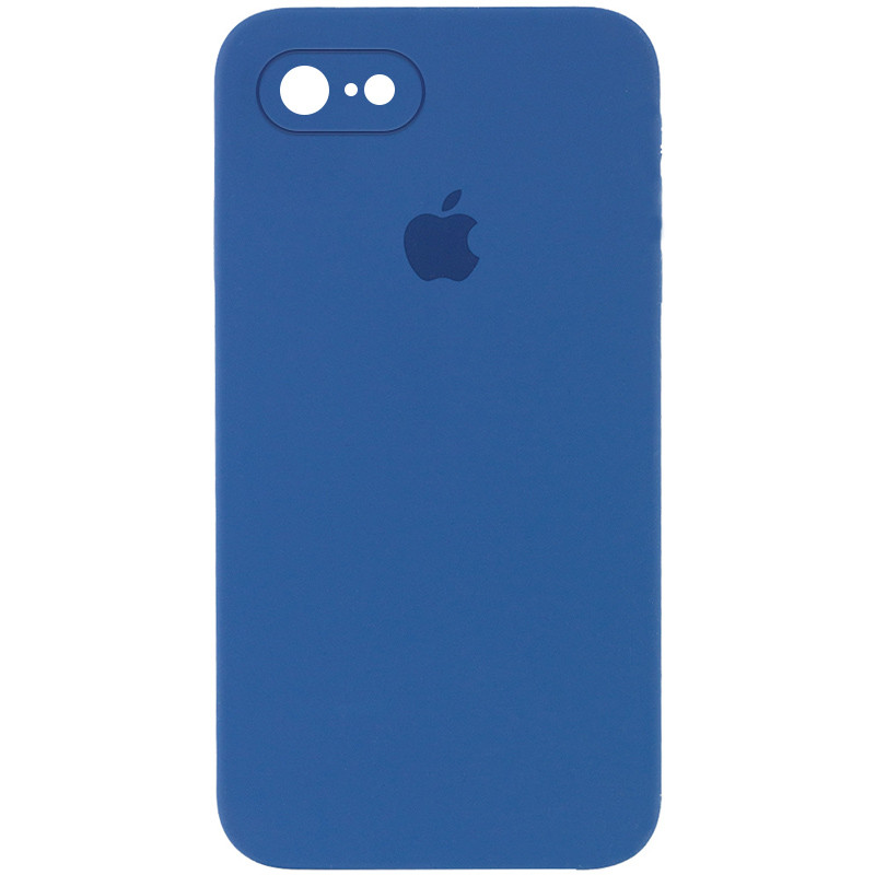 Чехол Silicone Case Square Full Camera Protective (AA) для Apple iPhone 6/6s (4.7") (Синий / Navy blue)