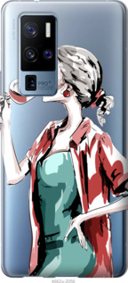 

Чехол Девушка с бокалом для Vivo X50 Pro Plus 1085105