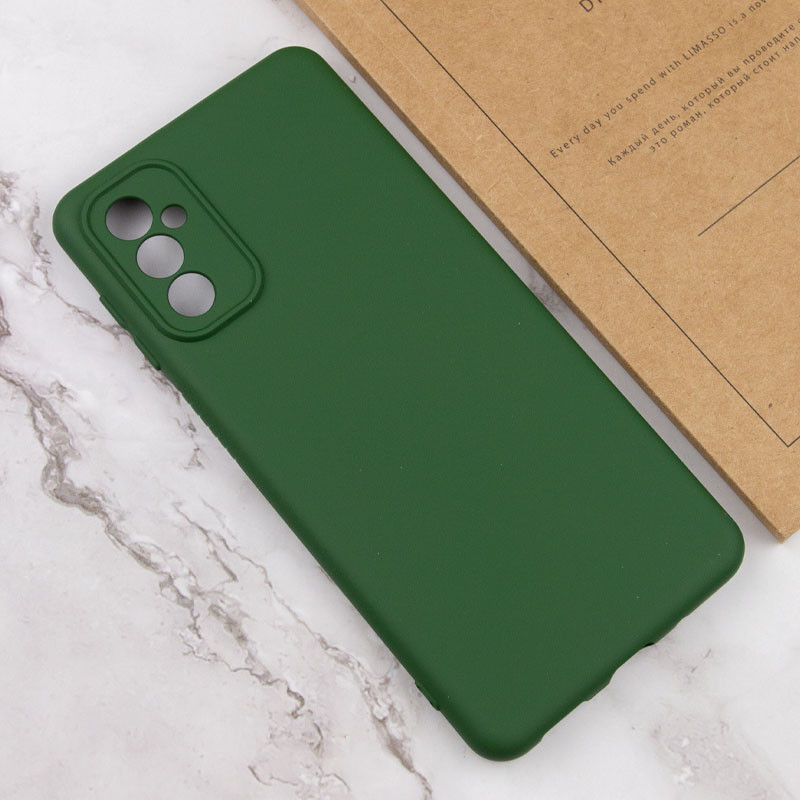 Чехол TPU GETMAN Liquid Silk Full Camera для Samsung Galaxy A35 (Зеленый / Dark green) в магазине vchehle.ua