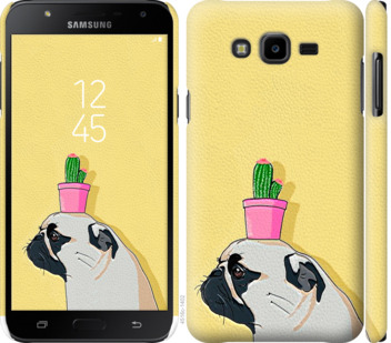

Чехол Мопс с кактусом для Samsung Galaxy J7 Neo J701F 795432