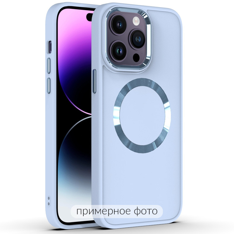 TPU чохол Bonbon Metal Style with Magnetic safe на Apple iPhone 16 Pro Max (6.9") (Блакитний / Mist Blue)