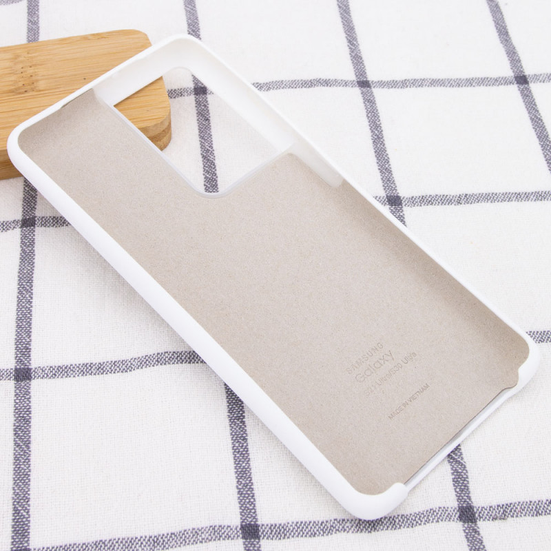 Фото Чохол Silicone Cover (AA) на Samsung Galaxy S21 Ultra (Білий / White) в маназині vchehle.ua