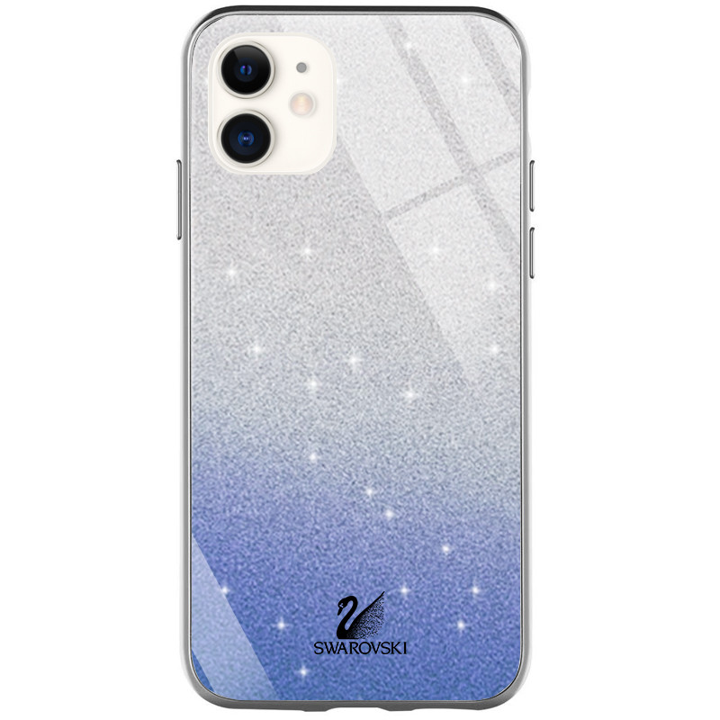 

TPU+Glass чехол Swarovski для Apple iPhone 11 (6.1") (Синий) 784910