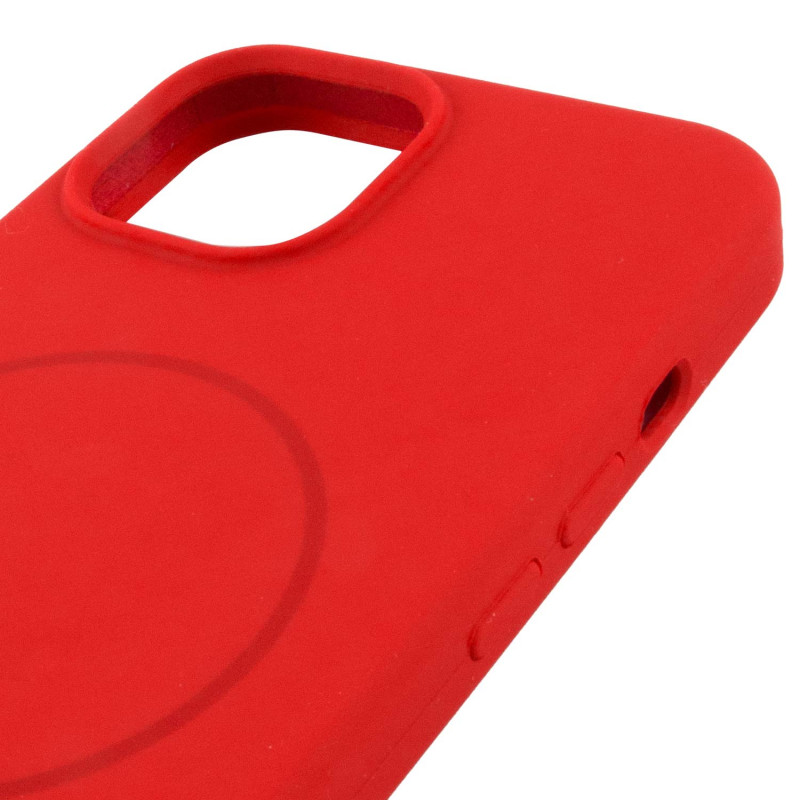 Чехол Silicone Case Full Protective (AA) NO LOGO with Magnetic Safe для Apple iPhone 11 Pro Max (6.5") (Красный / Red) в магазине vchehle.ua