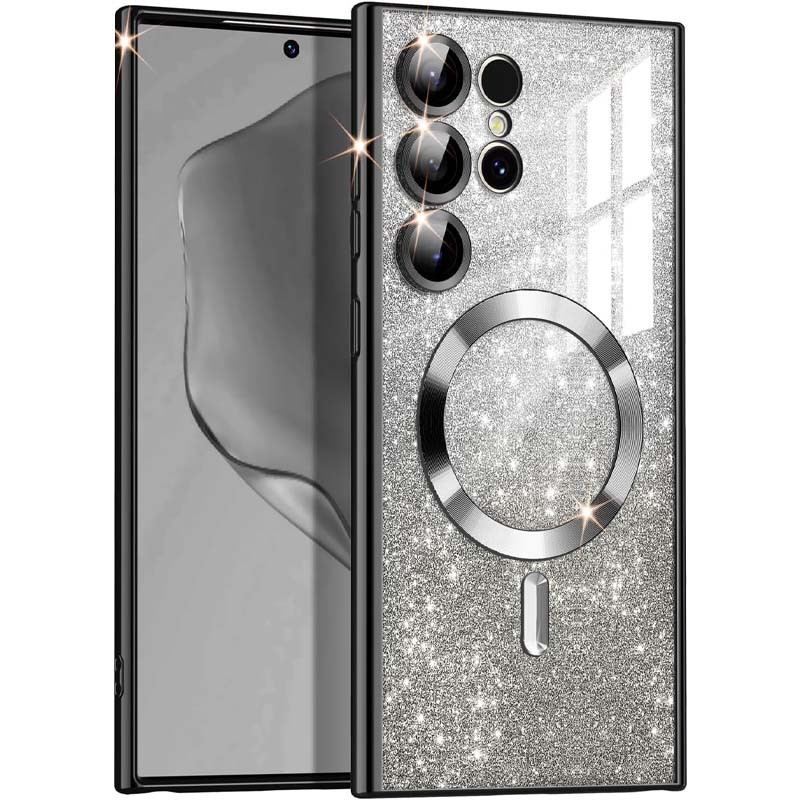 TPU чохол Delight case with Magnetic Safe з захисними лінзами на камеру на Samsung Galaxy S25 Ultra (Чорний / Black)