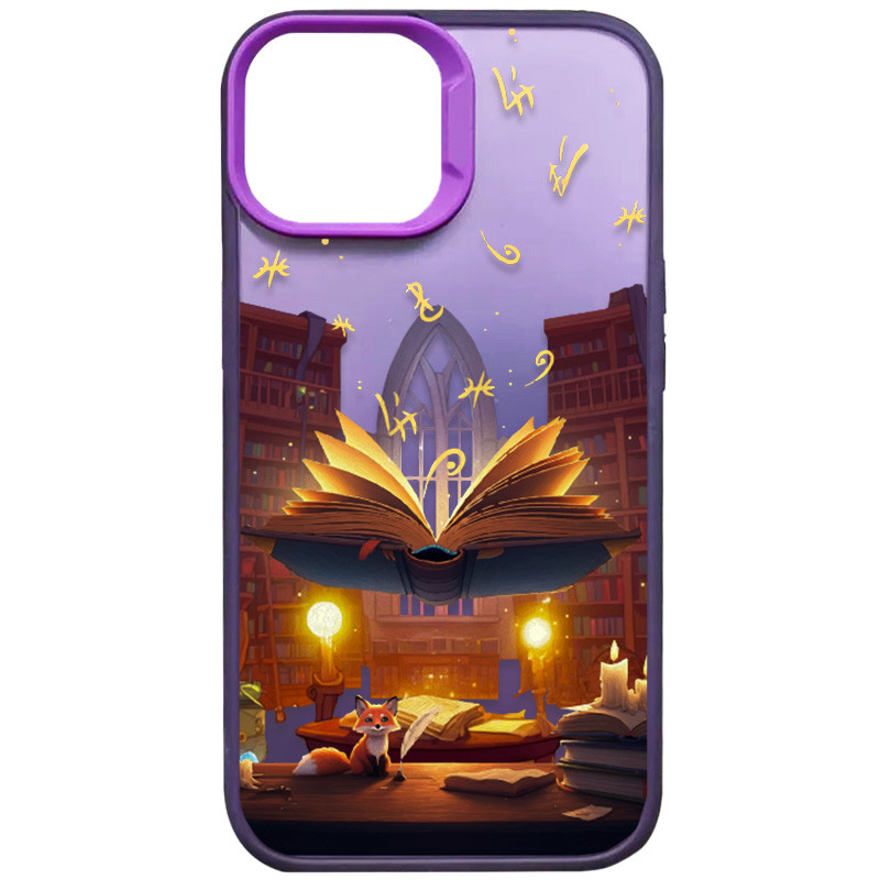 TPU+PC чехол TakiTaki Fantasy magic glow для Apple iPhone 12 Pro / 12 (6.1") (Libraby - Purple)