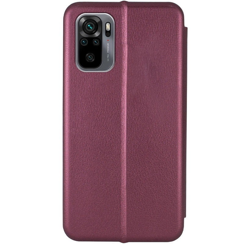 Фото Шкіряний чохол-книжка Classy на Xiaomi Redmi Note 10 / Note 10s / Poco M5s (Бордовий) на vchehle.ua